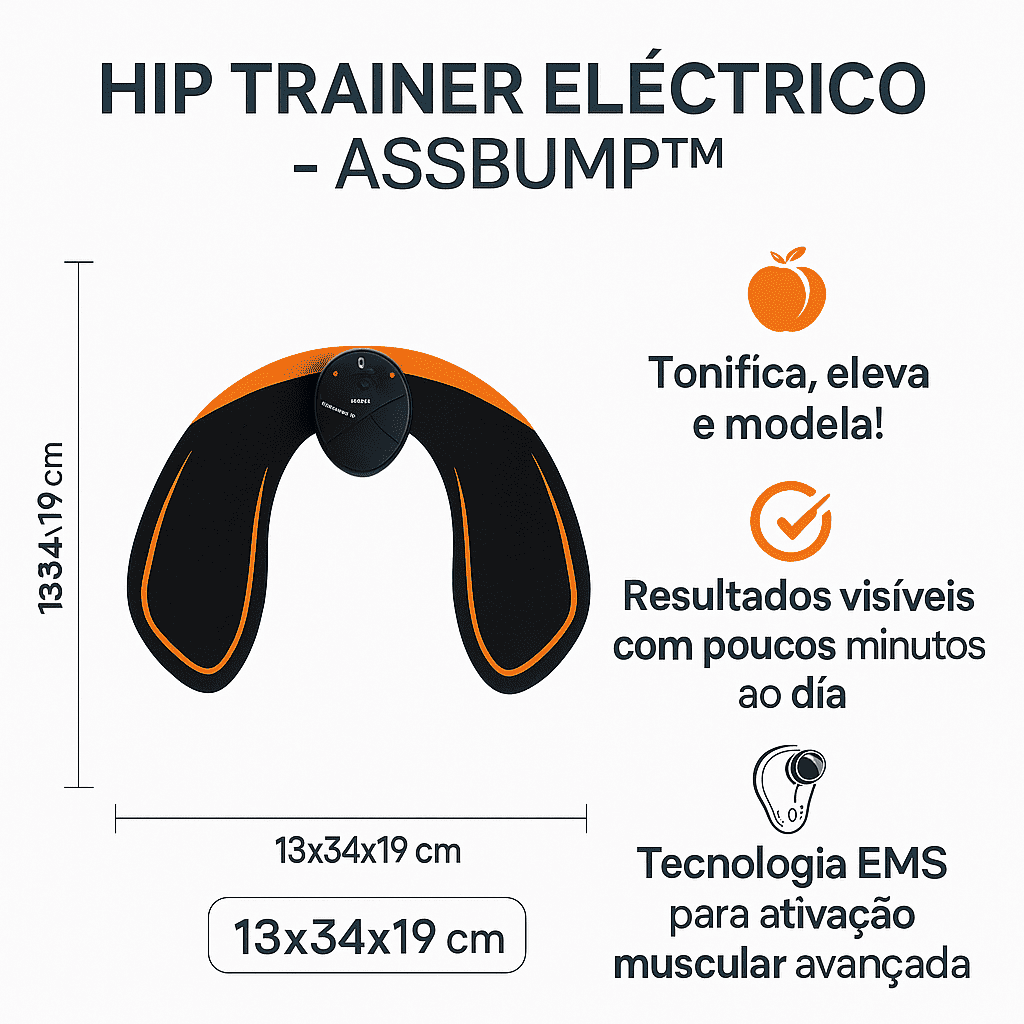 AssBump – Estimulador y Tonificador de Glúteos con Tecnología EMS + E-book Gratis