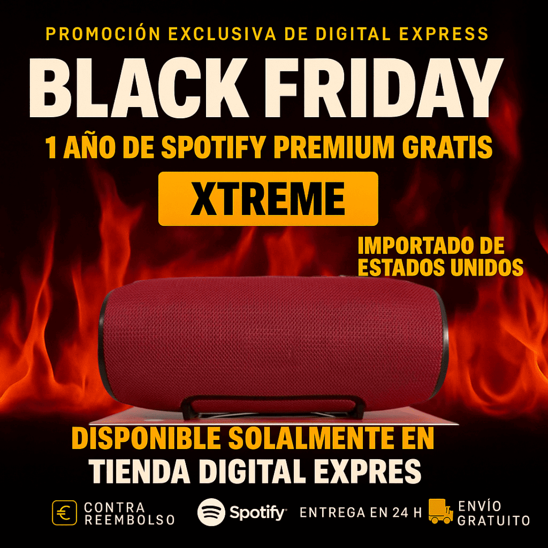 POTENCIA Y SONIDO INCREÍBLE ¡El ALTAVOZ XTREME 3 XL HA LLEGADO +1 Año de Suscripción a Spotify Premium Gratis 🔥Calentamiento Black Friday🔥