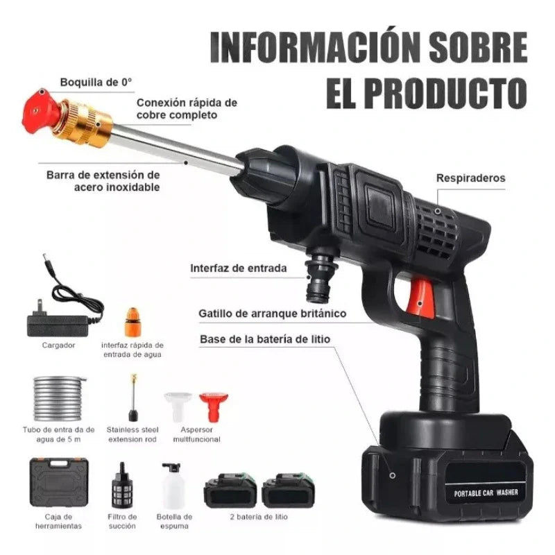 UltraJet™ - Hidrolavadora Portatil y Recargable + 2 Batería 48v Gratis