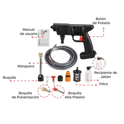 UltraJet™ - Hidrolavadora Portatil y Recargable + 2 Batería 48v Gratis