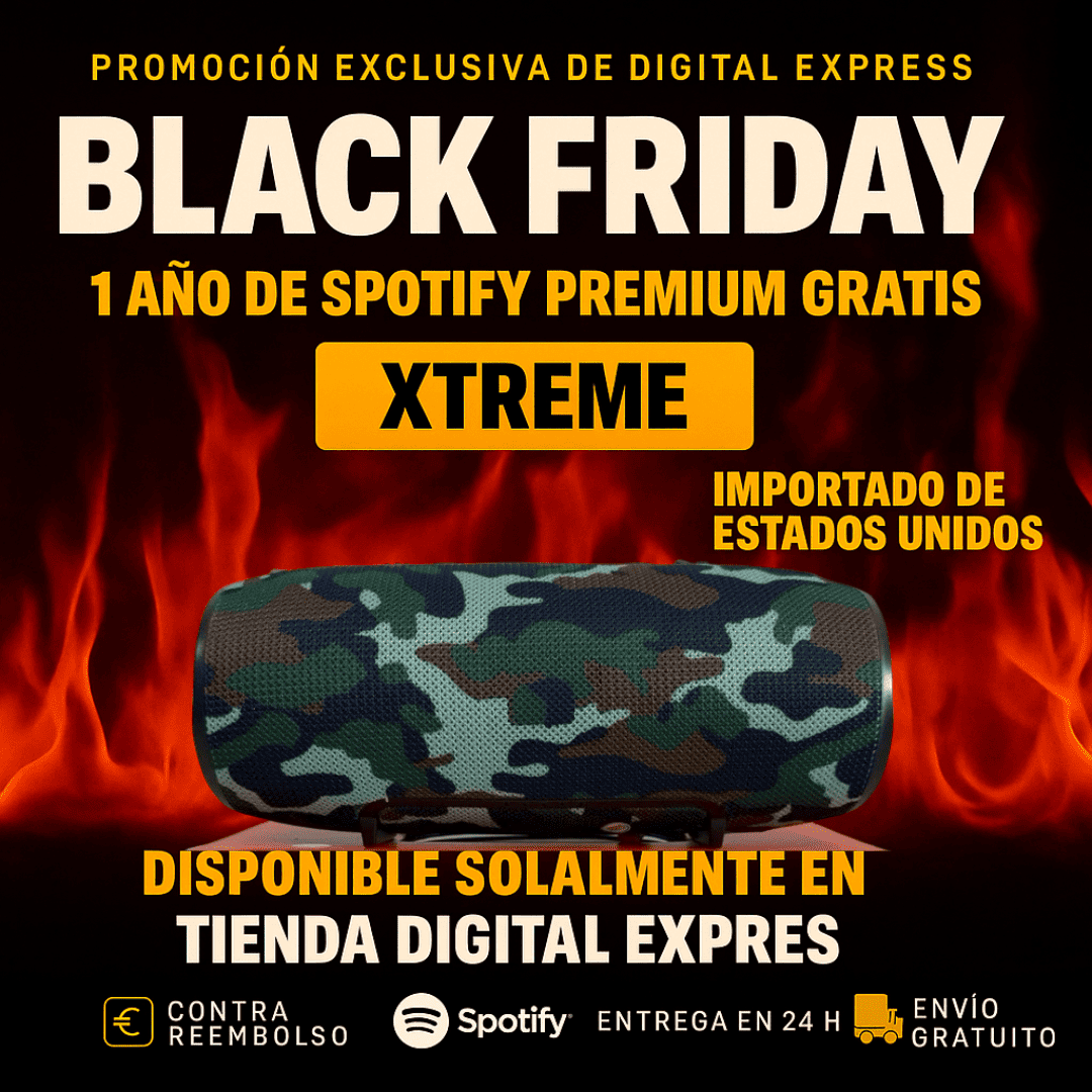 POTENCIA Y SONIDO INCREÍBLE ¡El ALTAVOZ XTREME 3 XL HA LLEGADO +1 Año de Suscripción a Spotify Premium Gratis 🔥Calentamiento Black Friday🔥