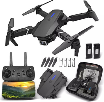 Drone Doble Cámara 4K UltraFly con Estuche + Kit Premiere de Edición de Video (Photoshop, Premiere, CapCut y Más)