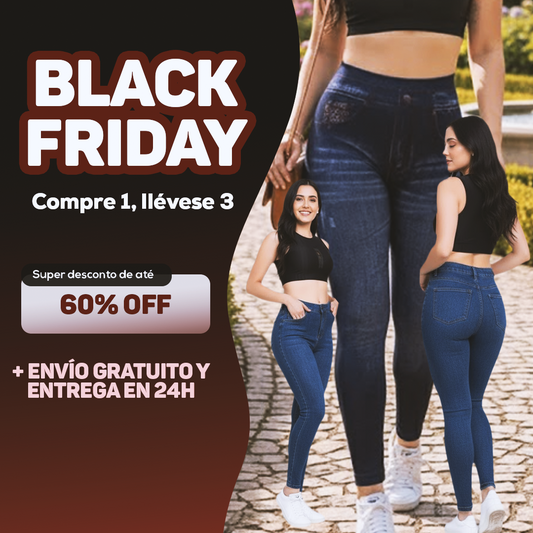 [PAGA 1, LLEVA 3] Jeggings Efecto Jeans con Efecto Reductor y Levanta Glúteos 🔥 ¡Esquenta Black Friday! 🔥