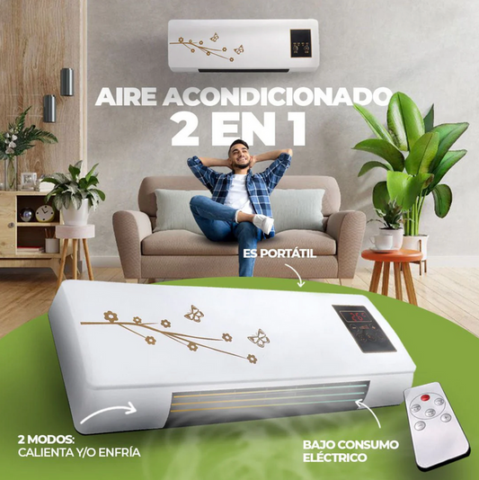 Mini Aire Acondicionado Portátil 2 en 1 - Calienta y Enfría al instante, con Bajo Consumo Energético (LIQUIDACIÓN POR CIERRE)