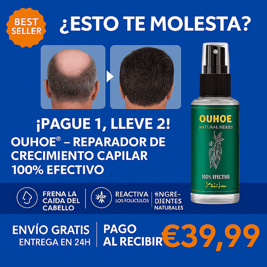 (PAGUE 1, LLEVE 2) OUHOE®- REPARADOR DE CRECIMIENTO CAPILAR 100% EFECTIVO