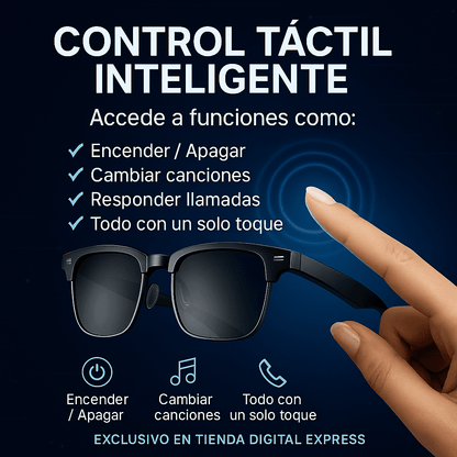 Gafas Smart 2 en 1 - Lentes Multifocales con Audio Bluetooth Integrado y Protección UV