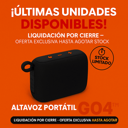 POTENCIA Y SONIDO IMBATIBLES! ¡El ALTAVOZ PORTÁTIL GO4™ + Auriculares PRO de Regalo