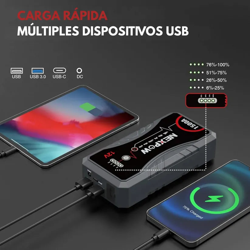 [OFERTA DE EMERGENCIA]  EnergyMax™ - Arrancador de Batería Con 11.000 mAh