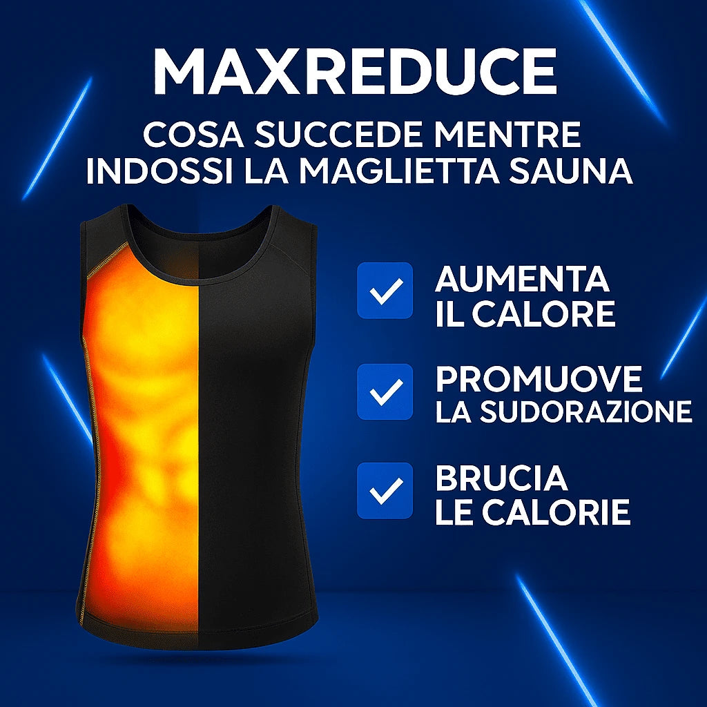 MAXREDUCE - Camiseta Reductora - Tecnología Iónica e Infrarroja + Altavoz GO4™ de REGALO 🎁