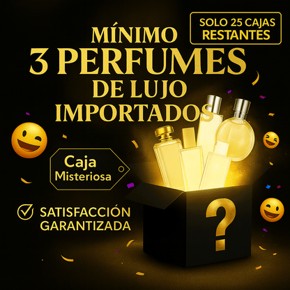 Caja Misteriosa de Lujo – Recibe 3 o Más Perfumes de Mujer Importados (LIQUIDACION POR CIERRE)