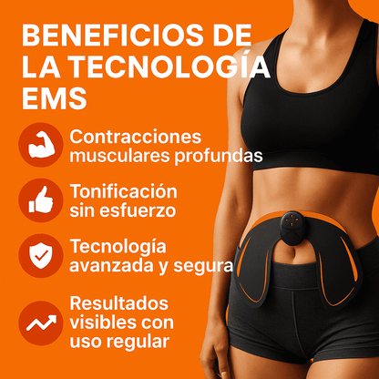AssBump – Estimulador y Tonificador de Glúteos con Tecnología EMS + E-book Gratis