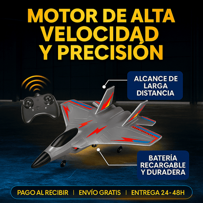 F-16 Falcon – Dron Avión de Control Remoto 2.4 GHz con Motor de Alta Velocidad Con Batería de Avión Incluida
