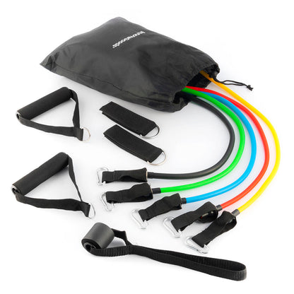 [ENTRENA EN CASA] SuperKit 11 Piezas – Bandas Tubulares + Guía para Tonificar Todo el Cuerpo