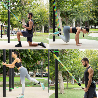 [ENTRENA EN CASA] SuperKit 11 Piezas – Bandas Tubulares + Guía para Tonificar Todo el Cuerpo