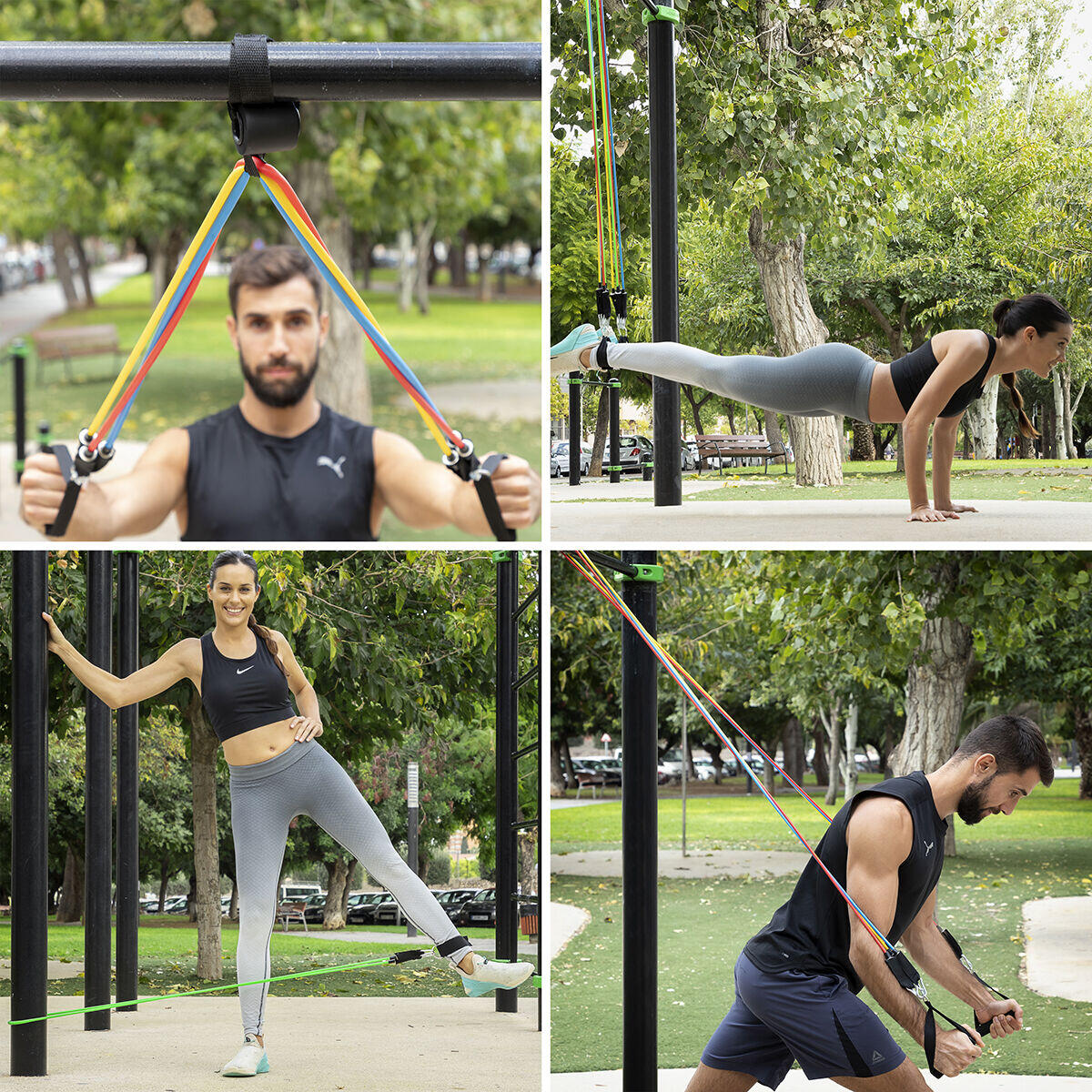 [ENTRENA EN CASA] SuperKit 11 Piezas – Bandas Tubulares + Guía para Tonificar Todo el Cuerpo