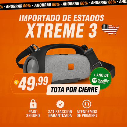POTENCIA Y SONIDO INCREÍBLE ¡El ALTAVOZ XTREME 3 XL HA LLEGADO +1 Año de Suscripción a Spotify Premium Gratis